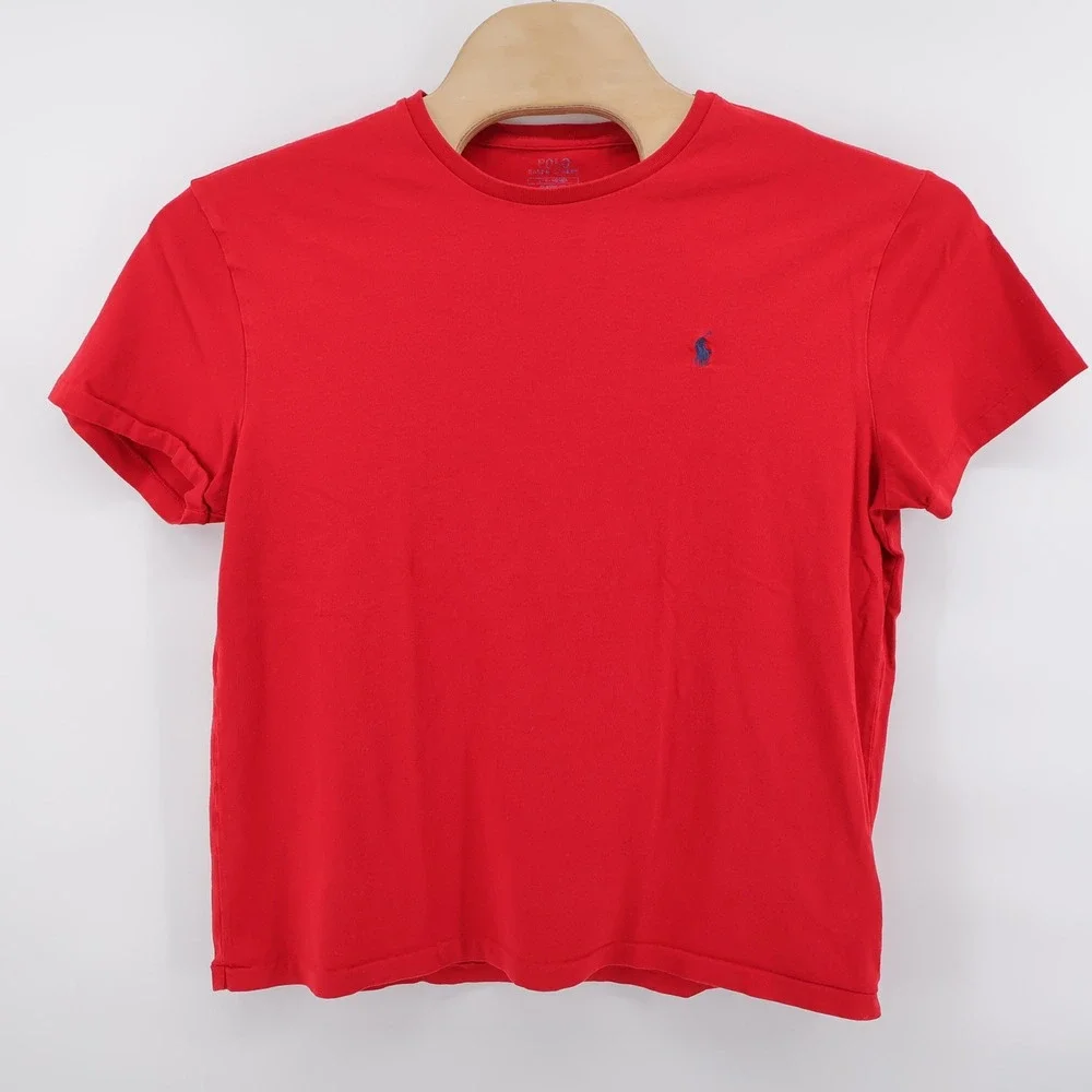 Polo Ralph Lauren Classic Fit Cotton T-Shirt Red‎ Mens Large Crew Neck